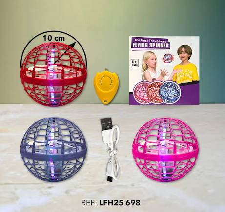 Spinner Bola Voladora LED Carga USB