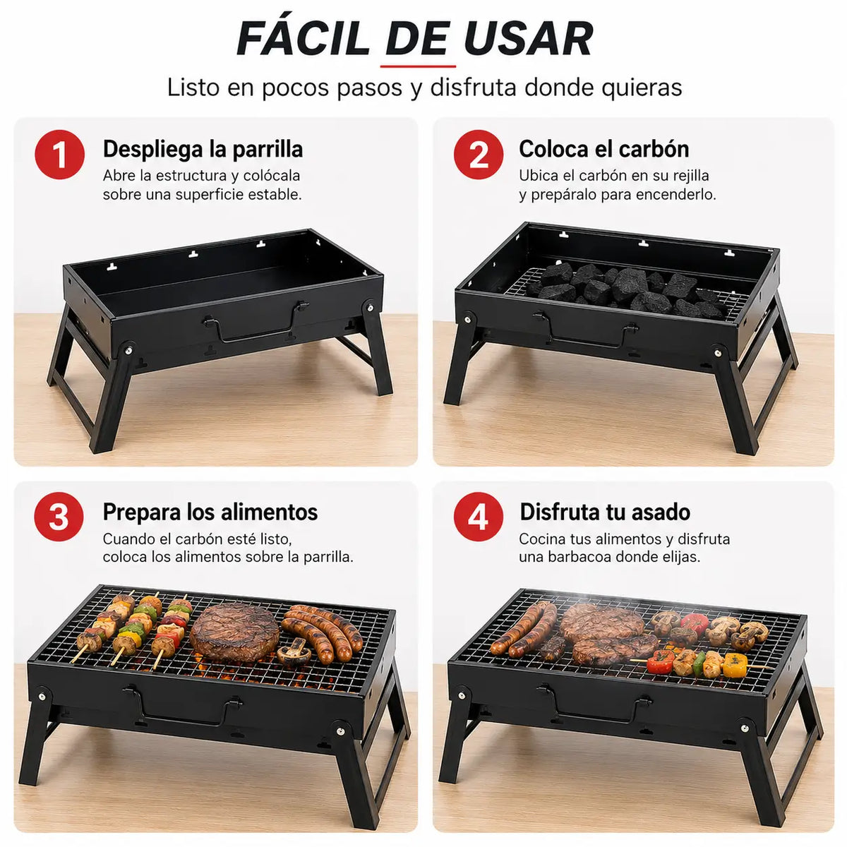 Parrilla a Carbón Plegable🥩