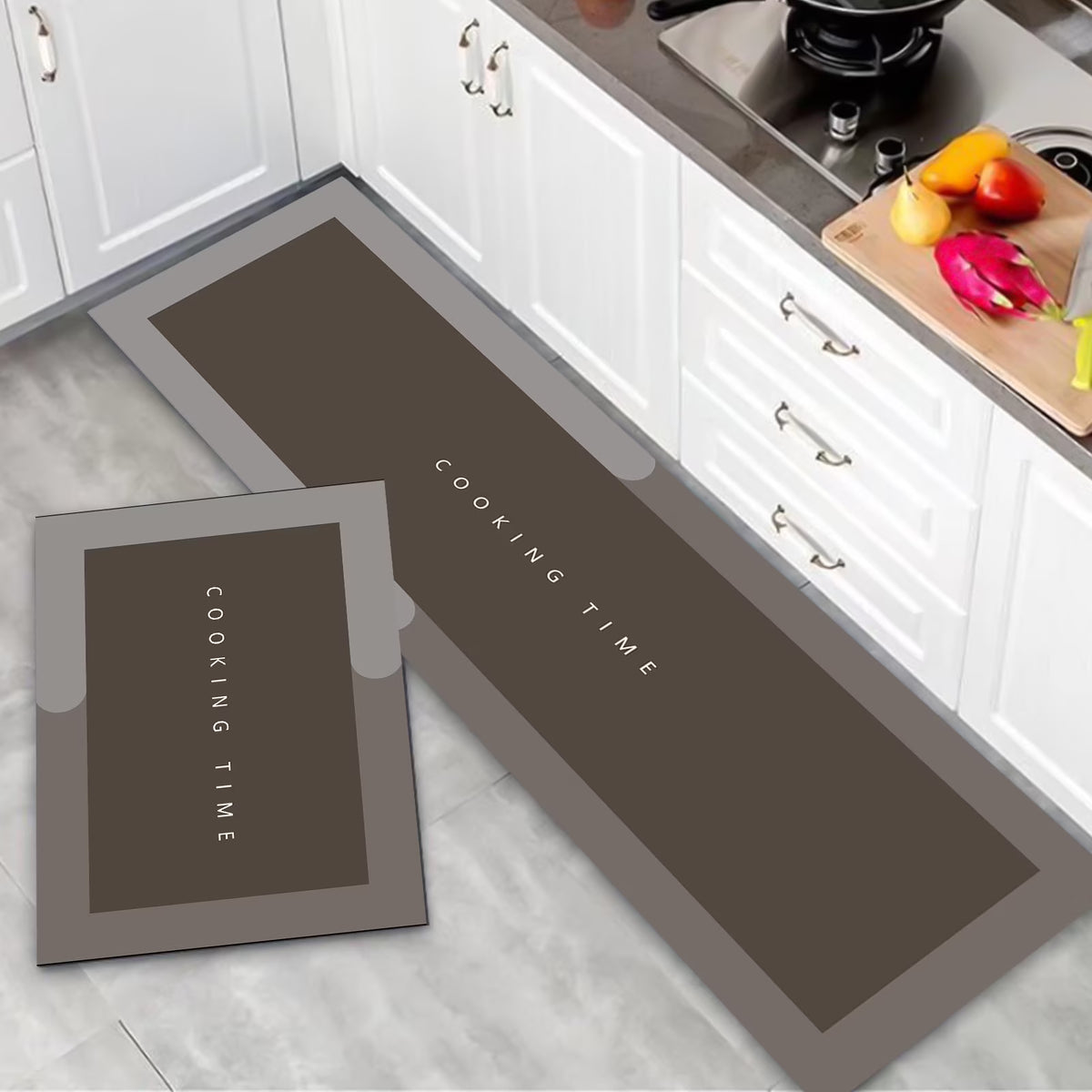 SET DE ALFOMBRAS ANTIDESLIZANTES 💧| 2 PIEZAS COCINA-BAÑO