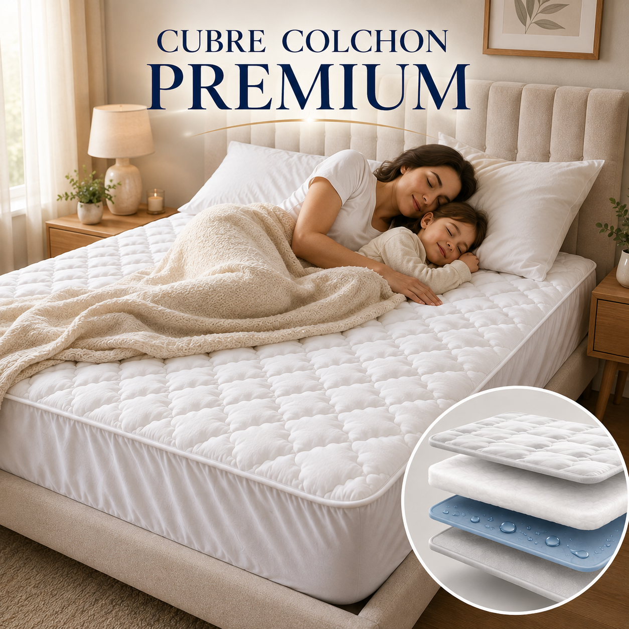 Protector de Colchón Impermeable Premium☁️