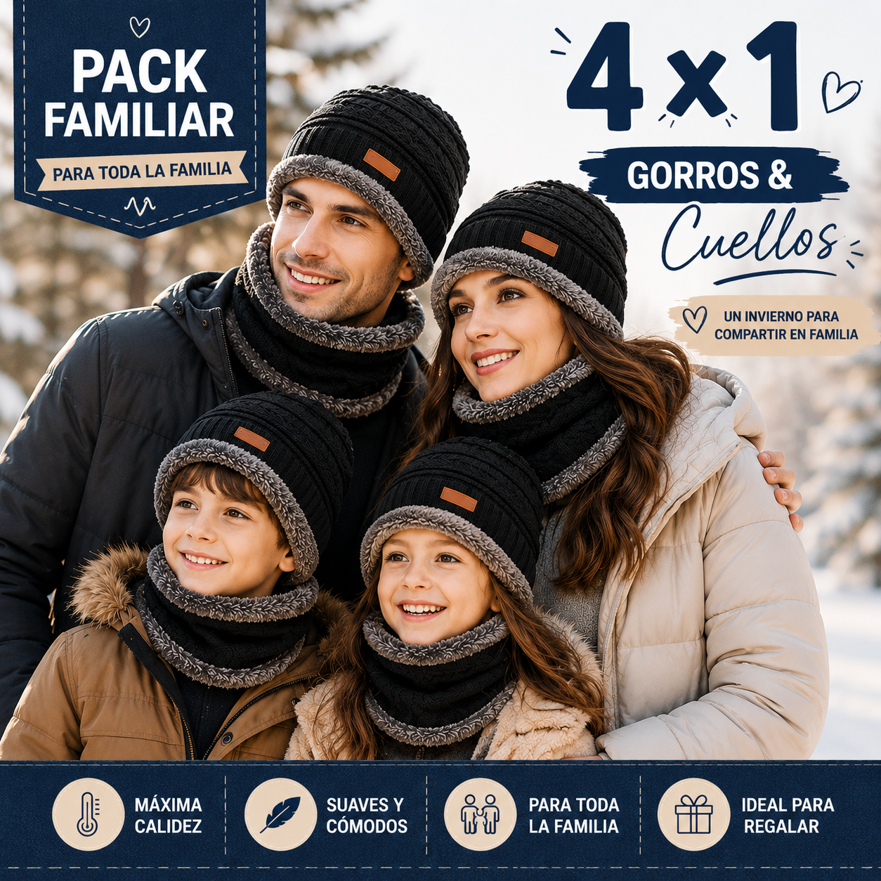 Gorro Bufanda Chiporro 4X1