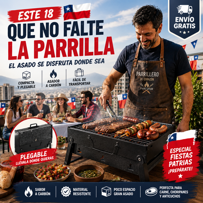 Parrilla a Carbón Plegable🥩