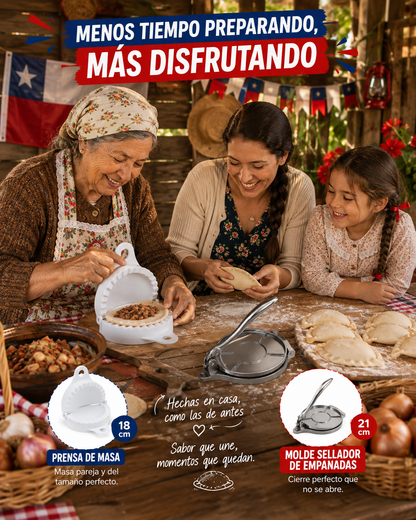 Prensa Para masa 21 cm🥟| + 1 Molde sellador Gratis🎁
