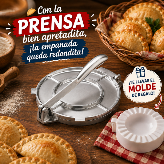 Prensa Para masa 21 cm🥟| + 1 Molde sellador Gratis🎁