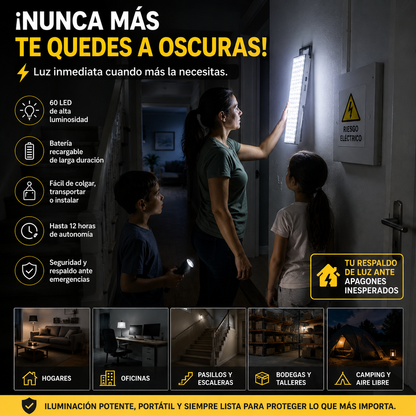 FOCO SOS🚨 60 LED-LUMINARIA DE EMERGENCIA