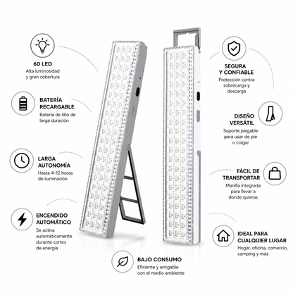 FOCO SOS🚨 60 LED-LUMINARIA DE EMERGENCIA