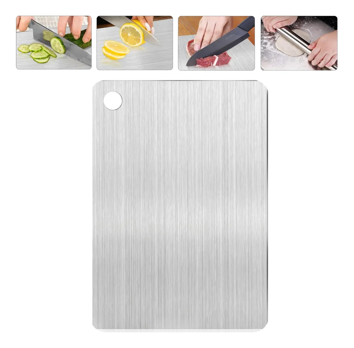 TABLACERO™ Tabla de cortar de Acero Inoxidable Premium 30x20 cm