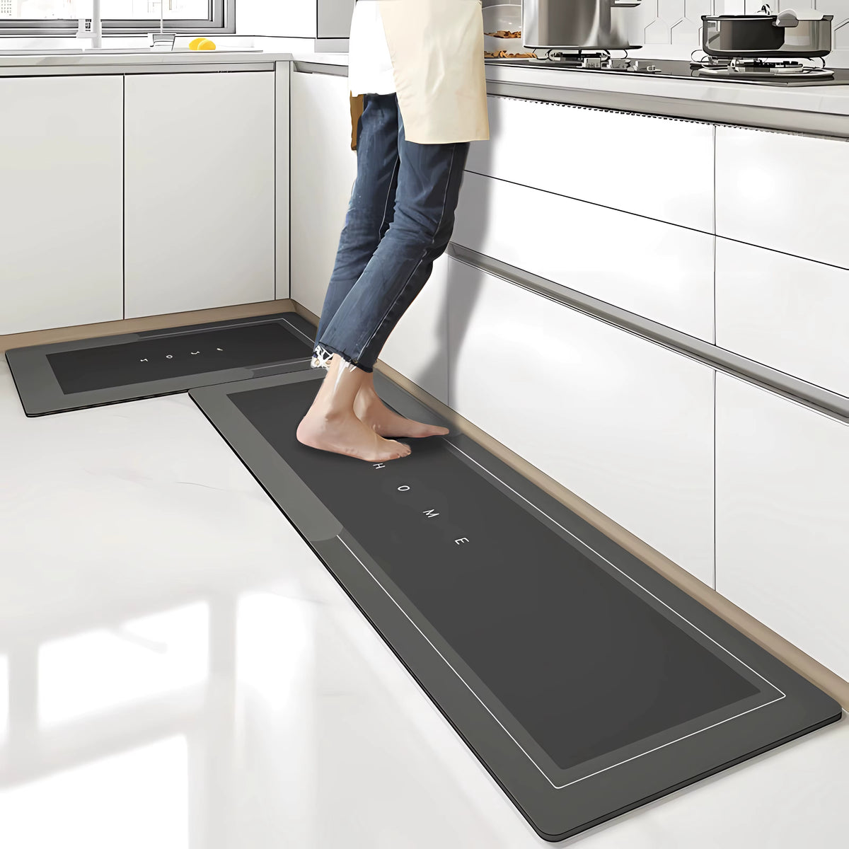 SET DE ALFOMBRAS ANTIDESLIZANTES 💧| 2 PIEZAS COCINA-BAÑO