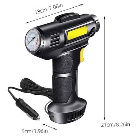 Inflador de neumáticos con luz LED
